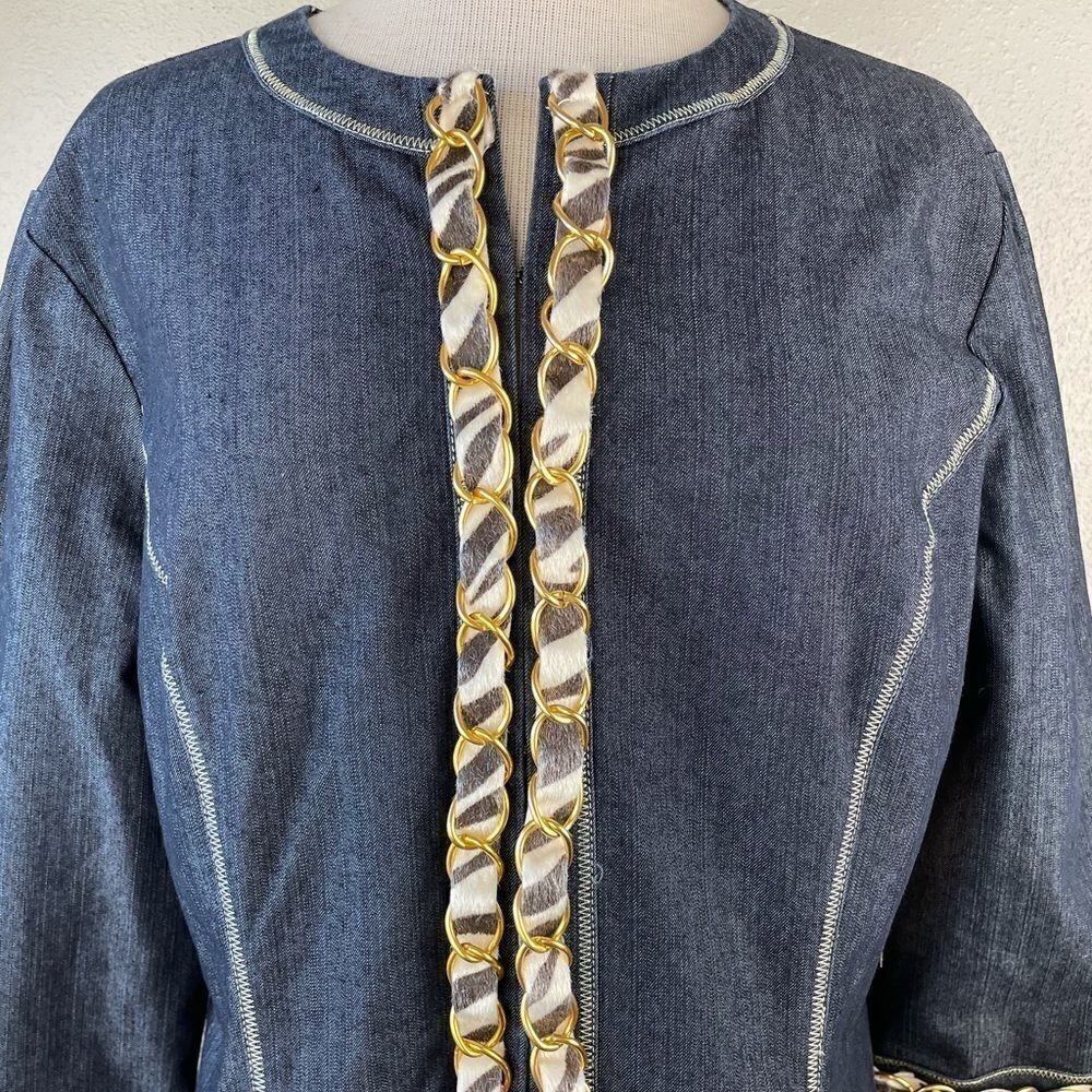 NWT Multiples Matching Denim Jacket & Pants Size L - Picture 2 of 16
